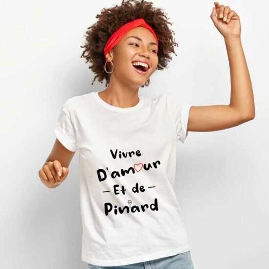 T-shirt Femme Vivre d'amour et de pinard
