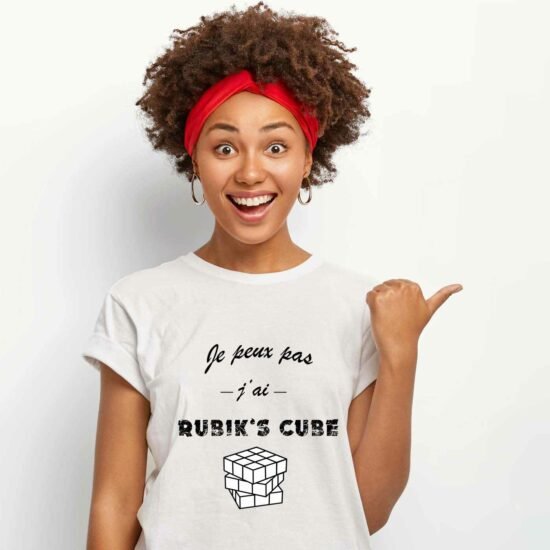 T-shirt Femme Je peux pas j'ai rubik's cube