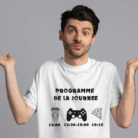 T-shirt Homme Programme de la journée geek