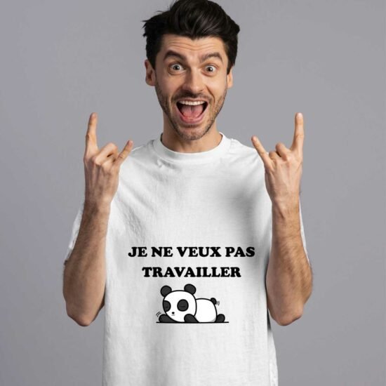 T-shirt Homme Je ne veux pas travailler