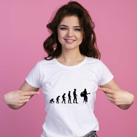 T-shirt Femme Évolution guitariste